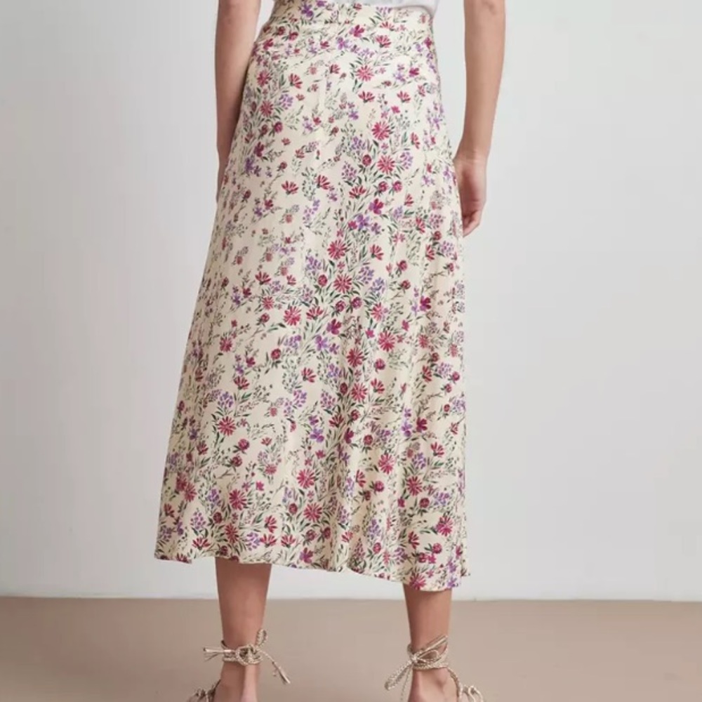Isadora Floral Print Challis Wrap Skirt size XS - Picture 2 of 5